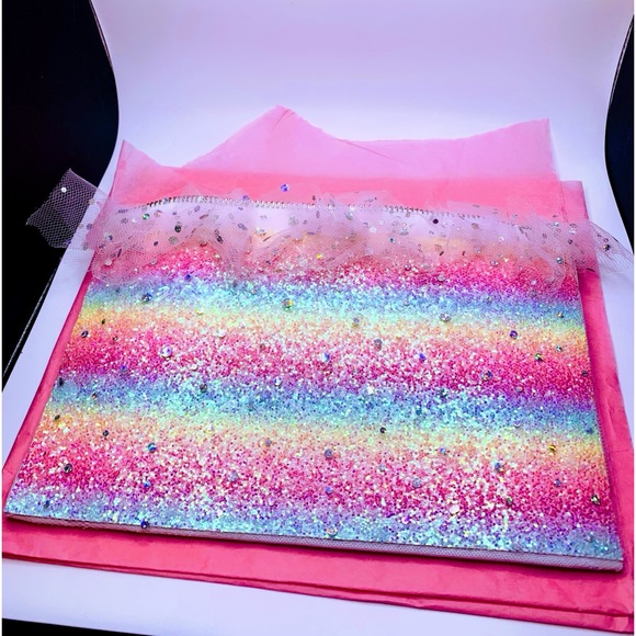 SOLD Rainbow & Unicorns Tulle Zipper Makeup Pouch Bag - Picture 11 of 11